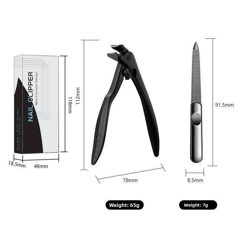 Elbow-shaped nail clippers