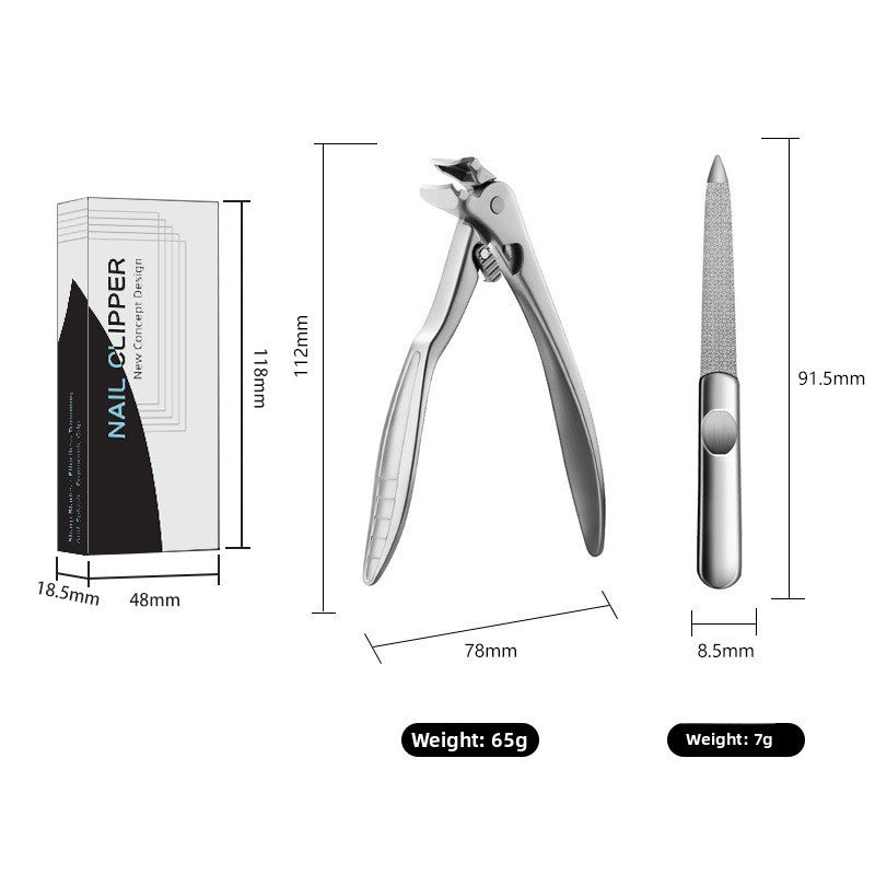 Elbow-shaped nail clippers