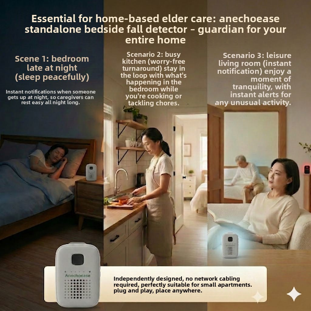 Elderly Bed Exit Alarm with Emergency Button