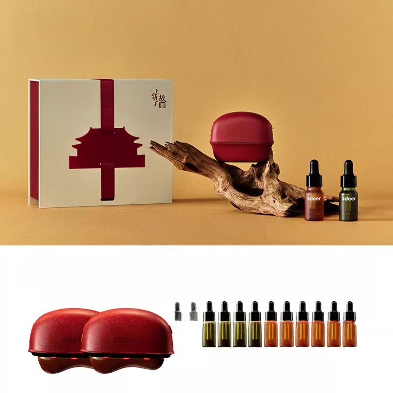 Electric Bian Stone Facial Massager with Red Light and Heat