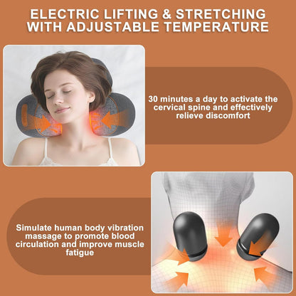 Electric Cervical Massage Pillow with Heating and Vibration