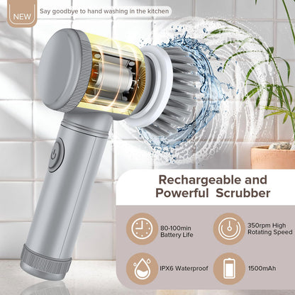 Electric cleaning brush head