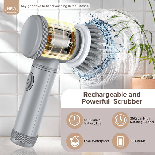 Electric cleaning brush head