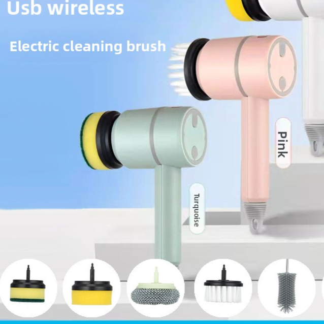 Electric Cleaning Brush Multi-Functional Handheld USB Rechargeable
