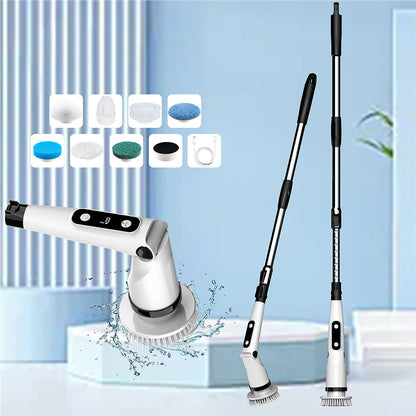 Electric Cleaning Brush with Adjustable Length and Wireless Operation