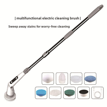 Electric Cleaning Brush with Adjustable Length and Wireless Operation