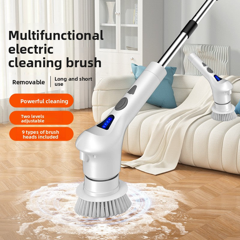 Electric Cleaning Brush with Interchangeable Heads