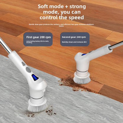 Electric Cleaning Brush with Interchangeable Heads