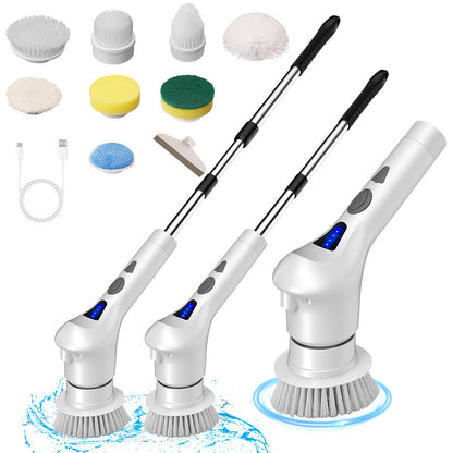 Electric Cleaning Brush with Interchangeable Heads