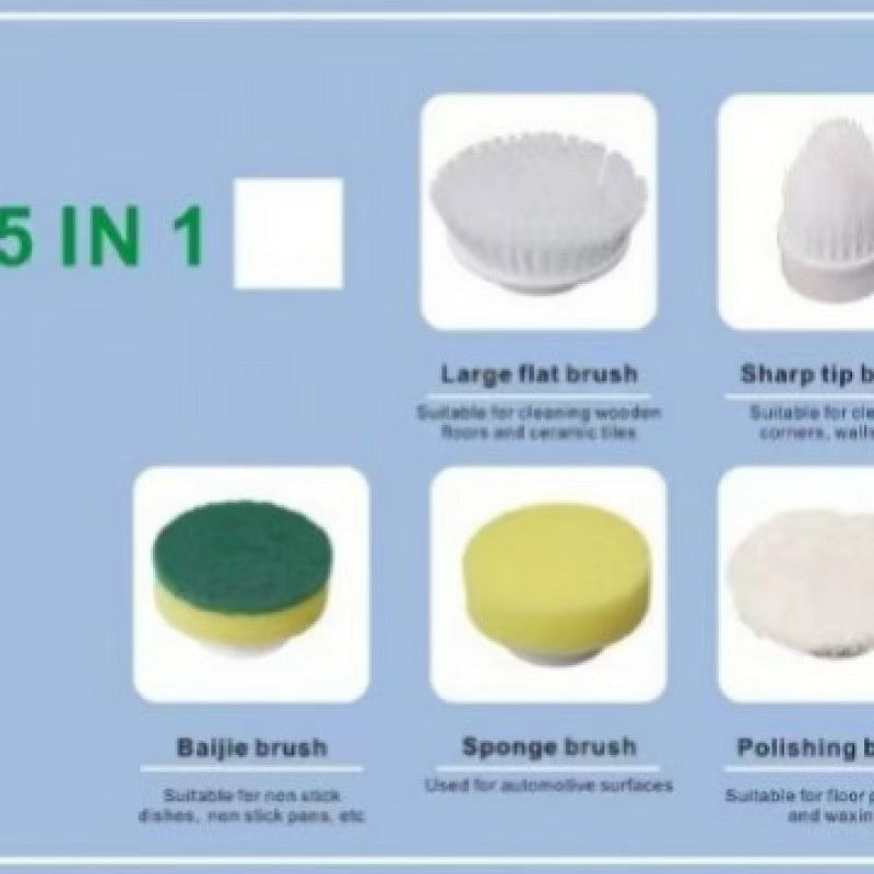 Electric Cleaning Brush with Interchangeable Heads