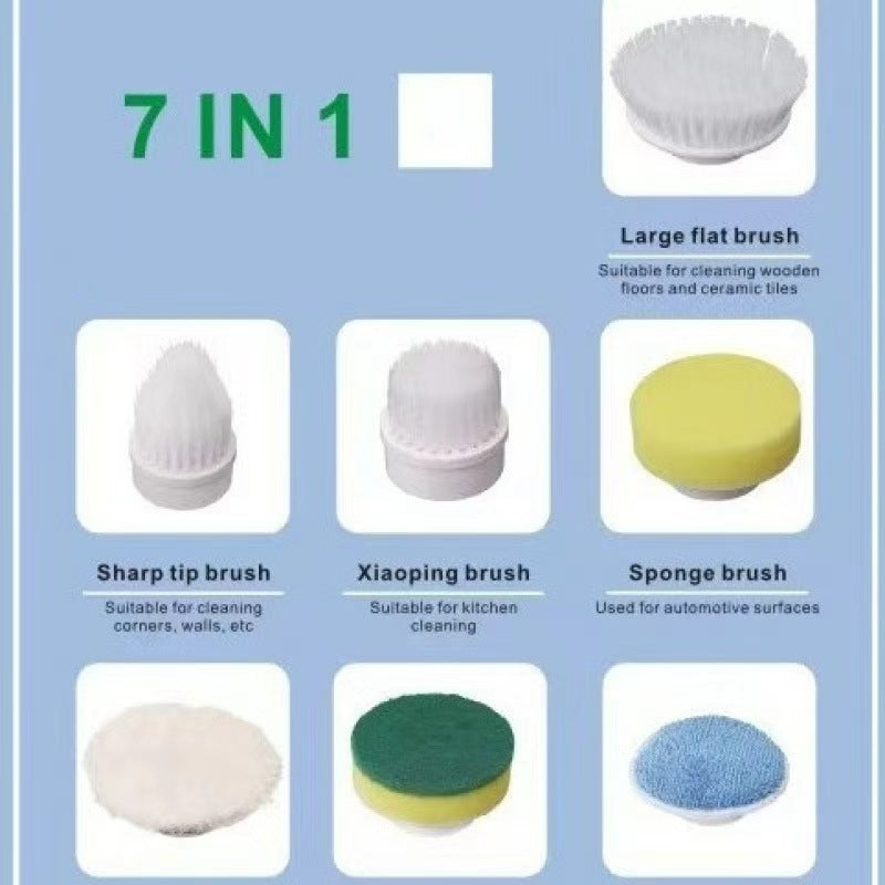 Electric Cleaning Brush with Interchangeable Heads