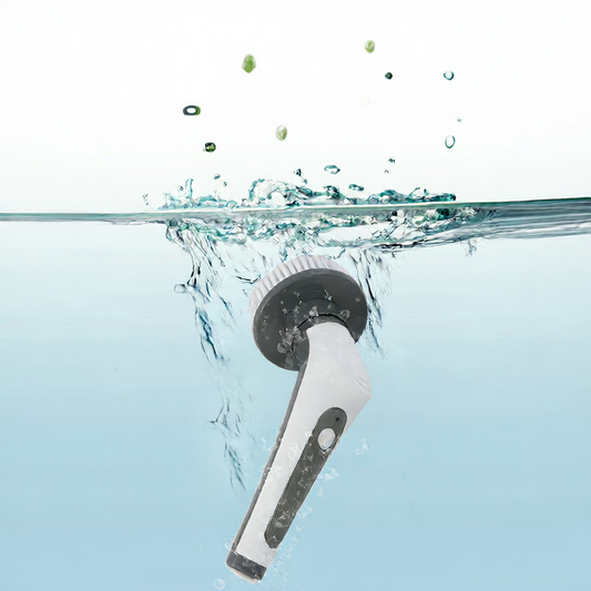 Electric cleaning brush with long handle