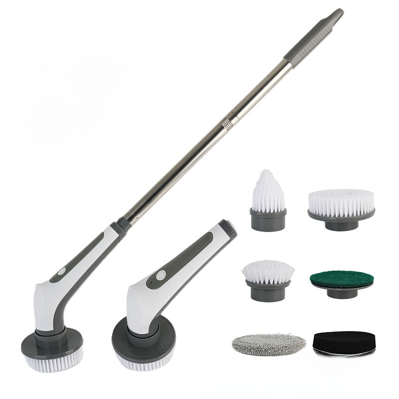 Electric cleaning brush with long handle