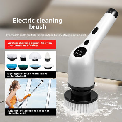 Electric Cleaning Brush with Retractable Handle