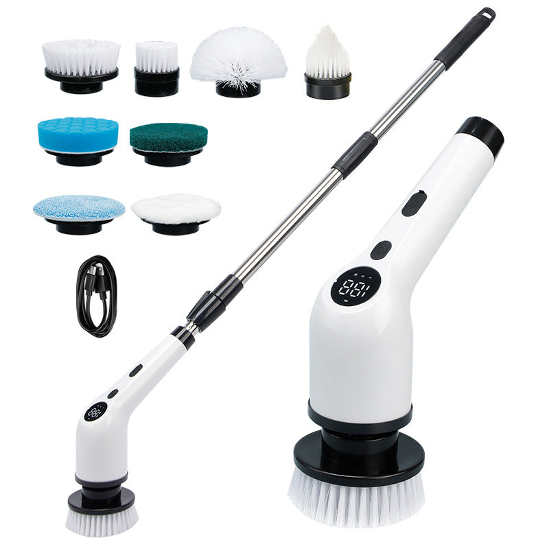 Electric Cleaning Brush with Retractable Handle