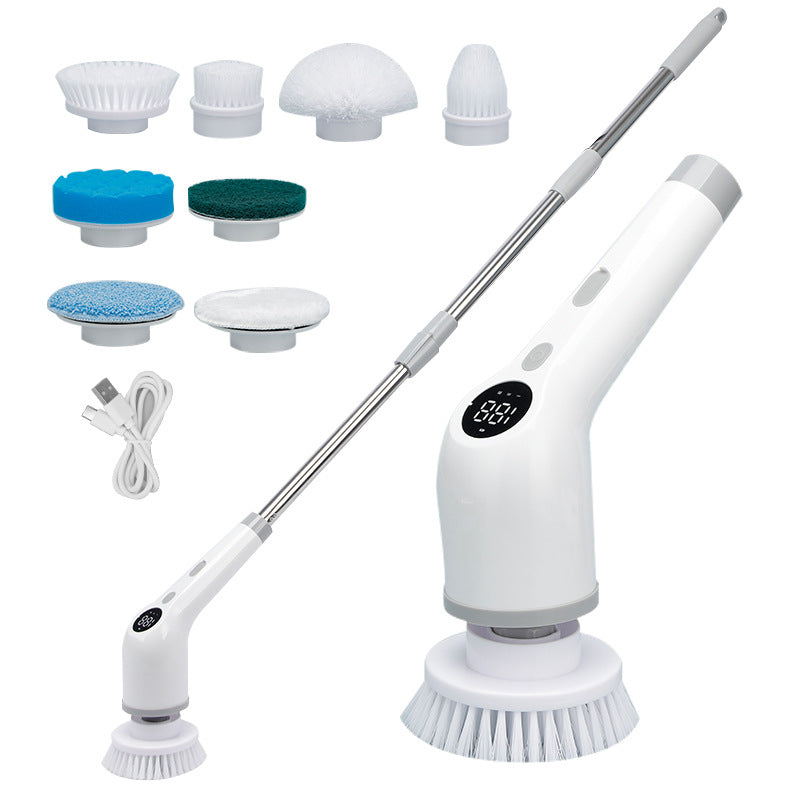 Electric Cleaning Brush with Retractable Handle