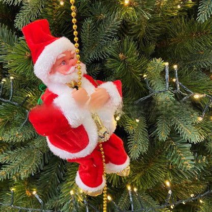 Electric Climbing Santa Claus Christmas Decoration with Music