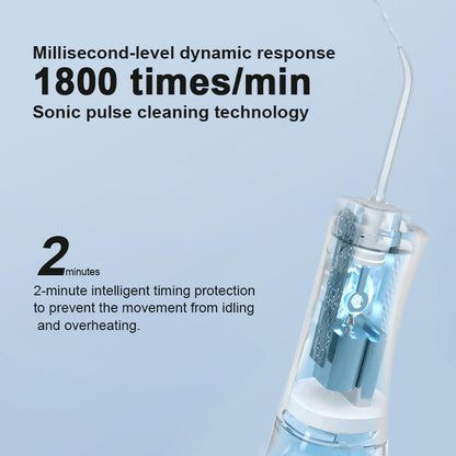 Electric Dental Water Flosser with 5 Nozzles and HD Display
