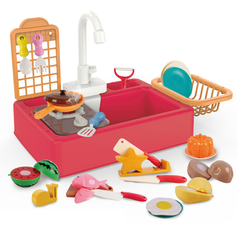 Electric Dishwasher Toy with Spray Function