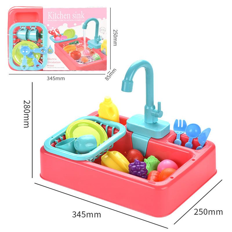 Electric Dishwasher Toy with Spray Function