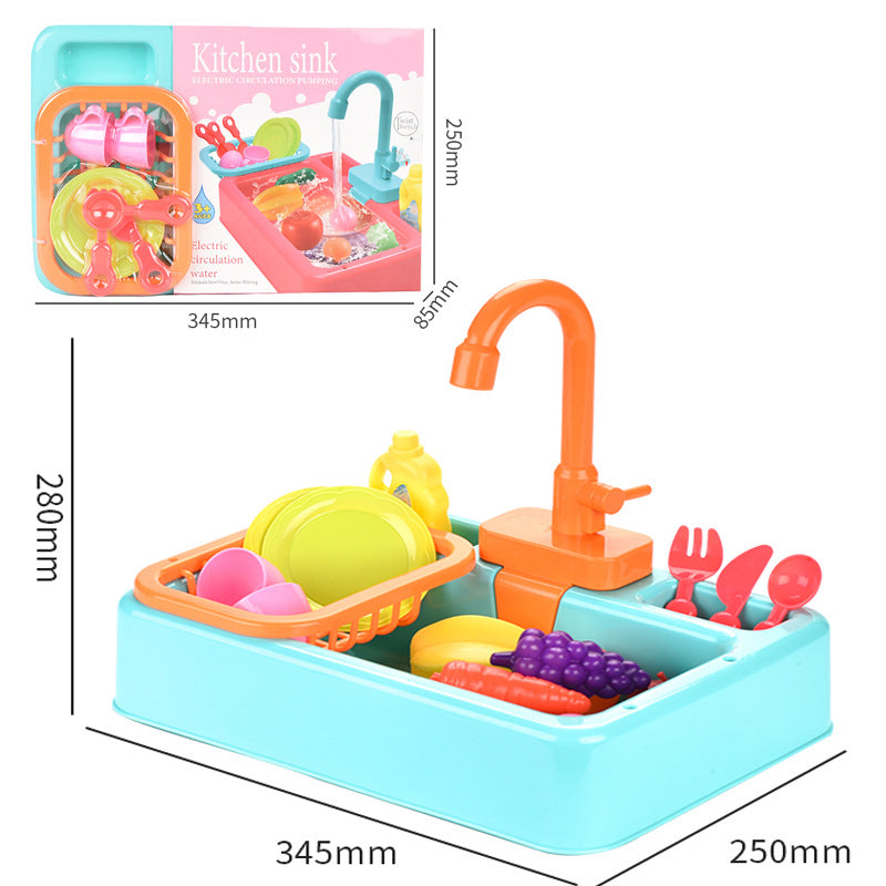Electric Dishwasher Toy with Spray Function
