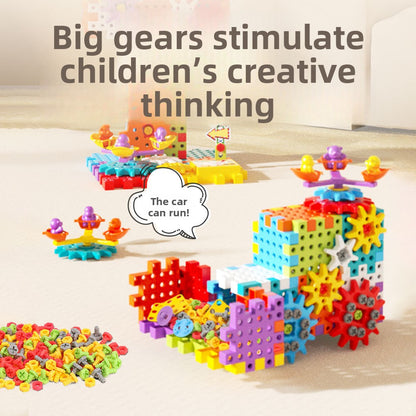 Electric DIY Gear Building Blocks STEM Educational Toy for Kids