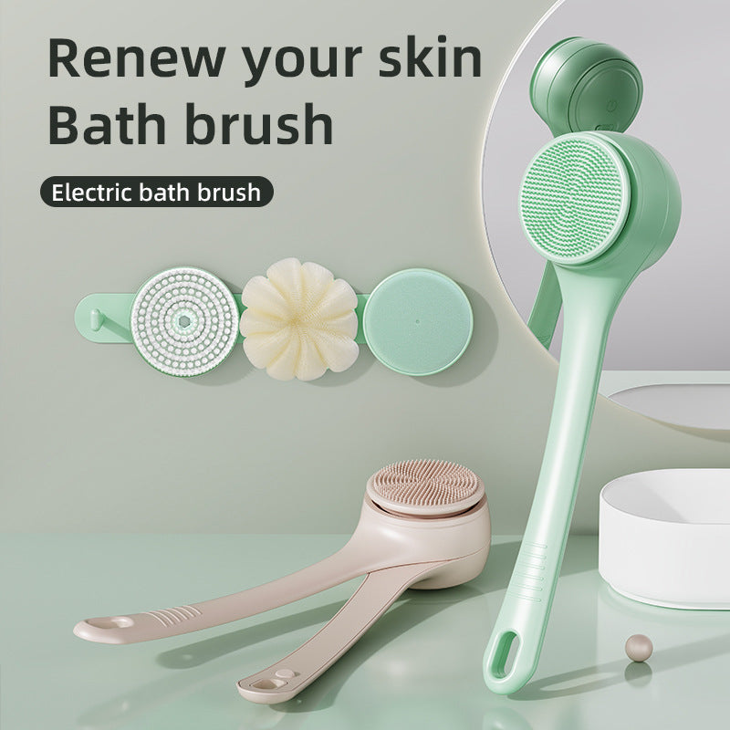 Electric double handle bath brush