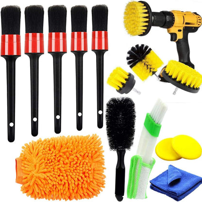 Electric Drill Cleaning Brush Set