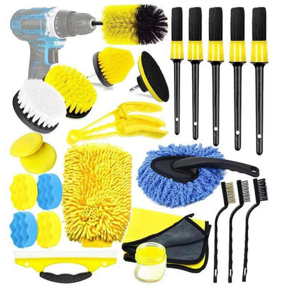 Electric Drill Cleaning Brush Set