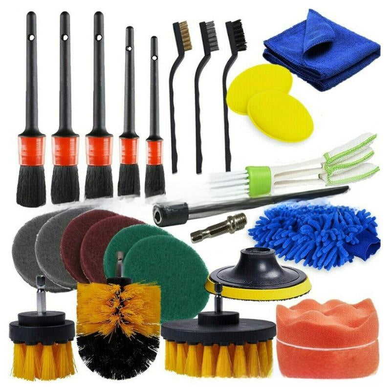 Electric Drill Cleaning Brush Set