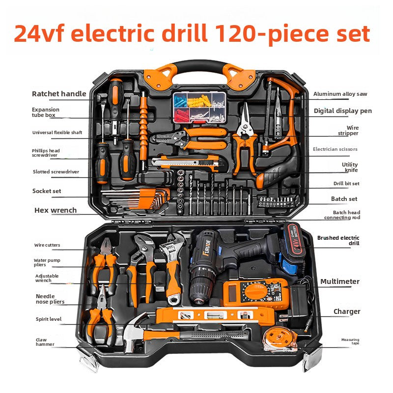 Electric drill set tool box