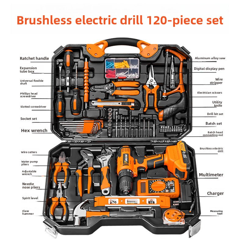 Electric drill set tool box