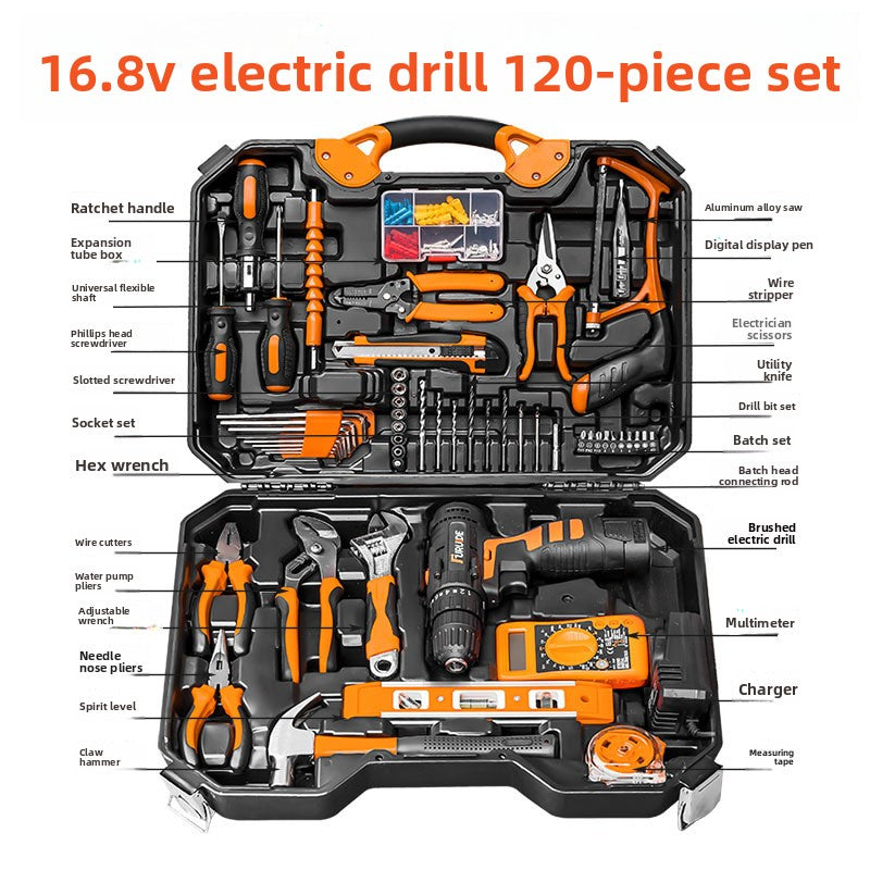 Electric drill set tool box