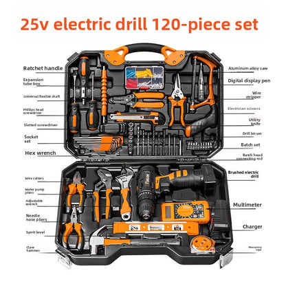 Electric drill set tool box