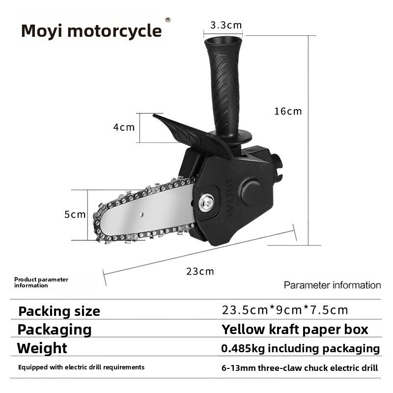 Electric drill to electric chain saw, electric pruning saw
