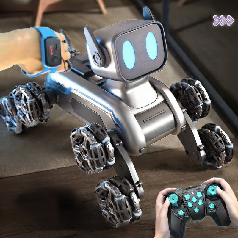 Electric eight-wheel stunt mechanical dog