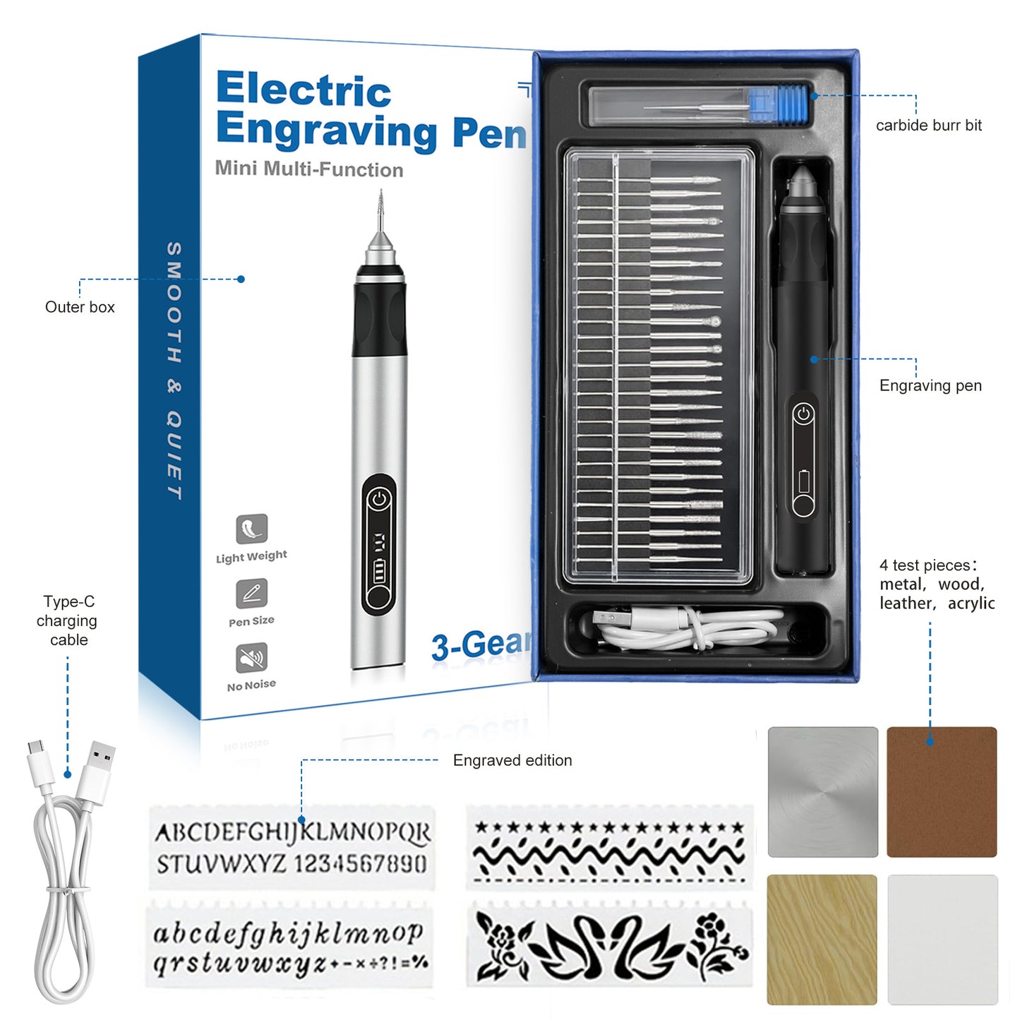 Electric Engraving Grinding Pen with Lithium Battery