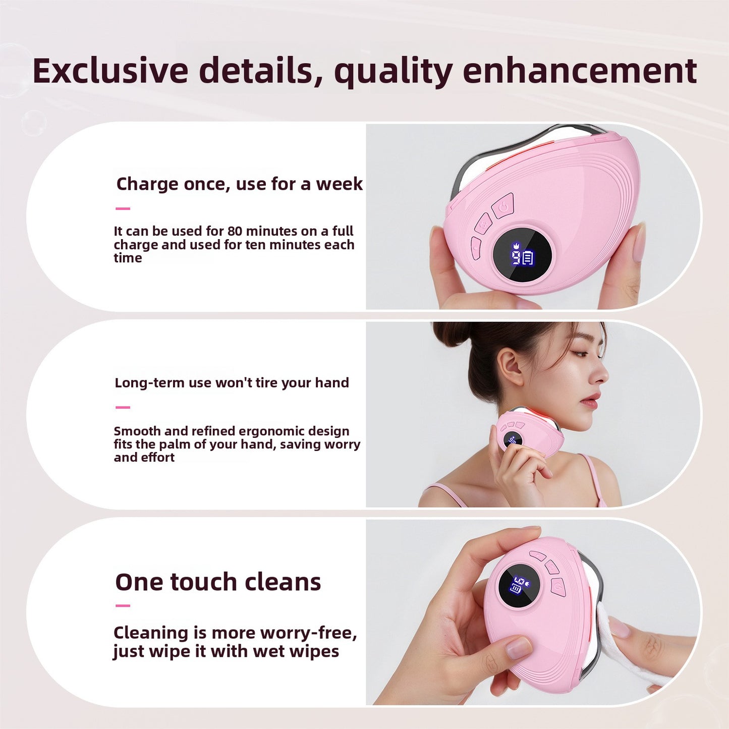 Electric Facial and Body Scraping Massager with Light Therapy