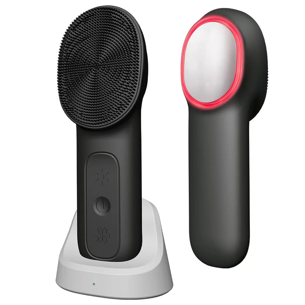 Electric Facial Cleansing Brush with Heating and Cooling