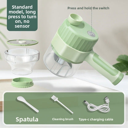 Electric garlic mashing gadget