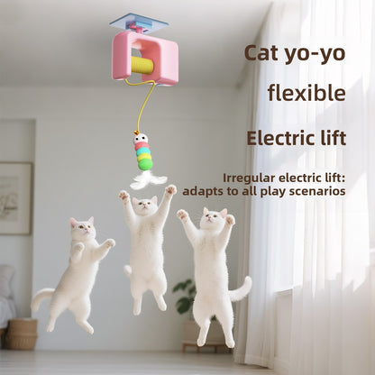 Electric Hanging Cat Toy with Feather