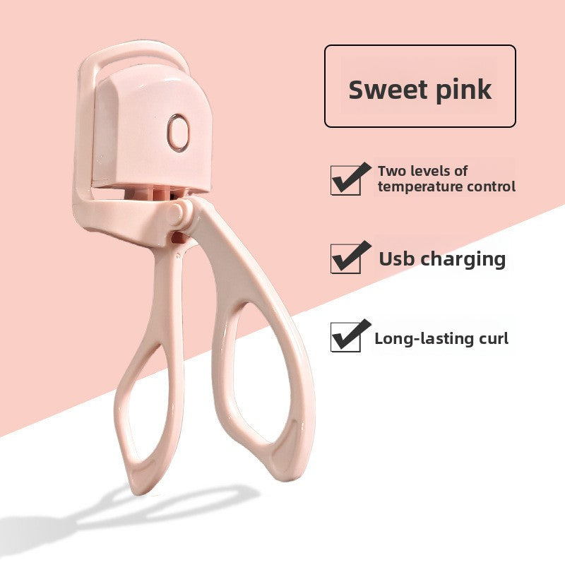 Electric Heated Eyelash Curler Portable Makeup Tool