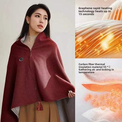Electric Heated Shawl with Temperature Control