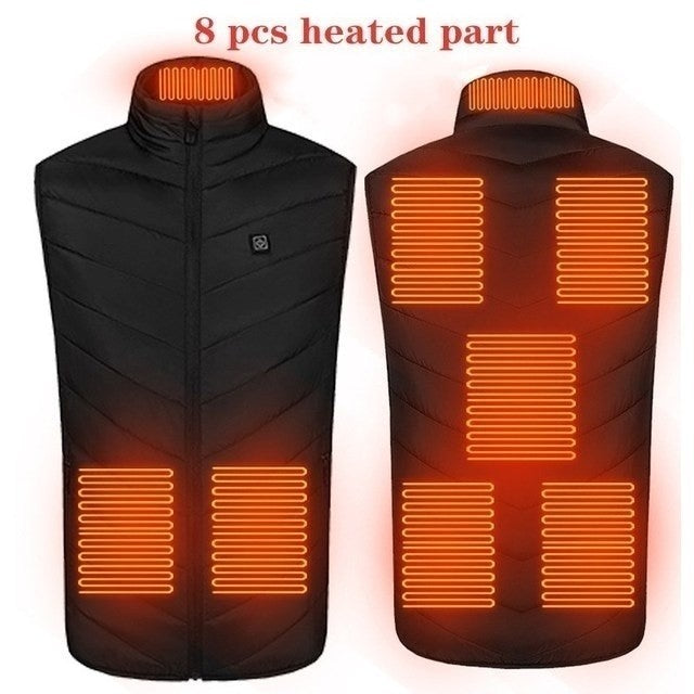 Electric Heated Vest for Men with Adjustable Heating Zones