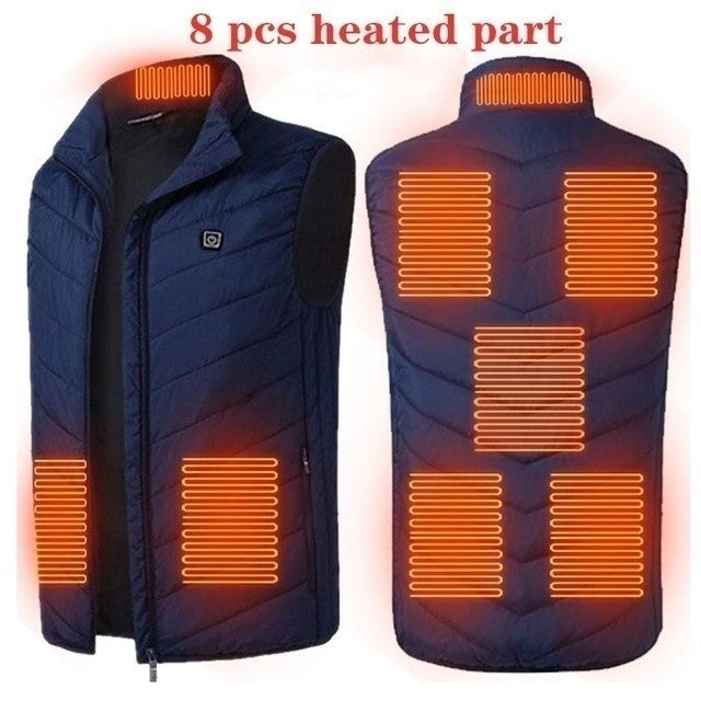 Electric Heated Vest for Men with Adjustable Heating Zones