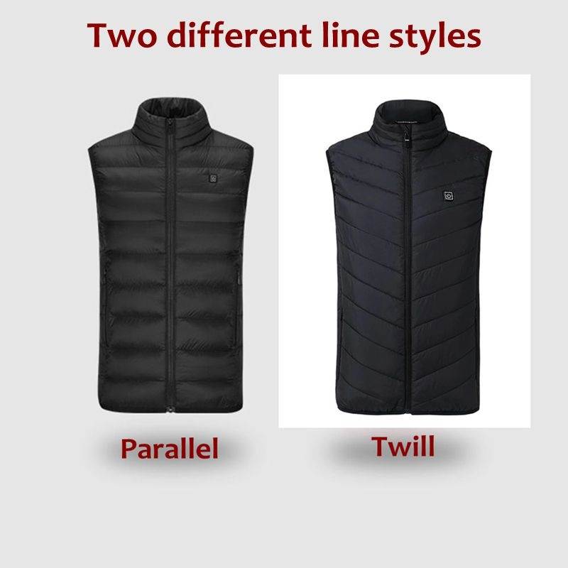 Electric Heated Vest for Men with Adjustable Heating Zones
