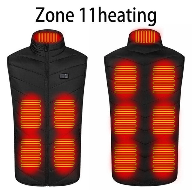 Electric Heated Vest for Men with Adjustable Heating Zones