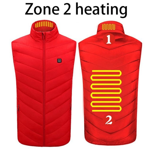 Electric Heated Vest for Men with Adjustable Heating Zones