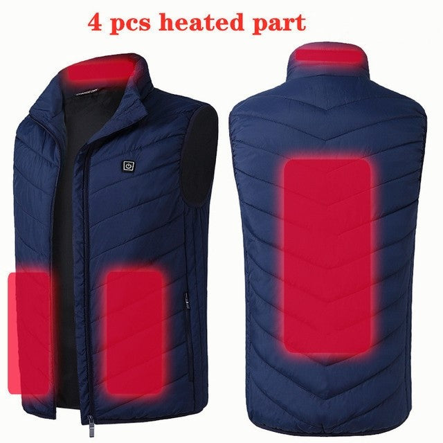 Electric Heated Vest for Men with Adjustable Heating Zones