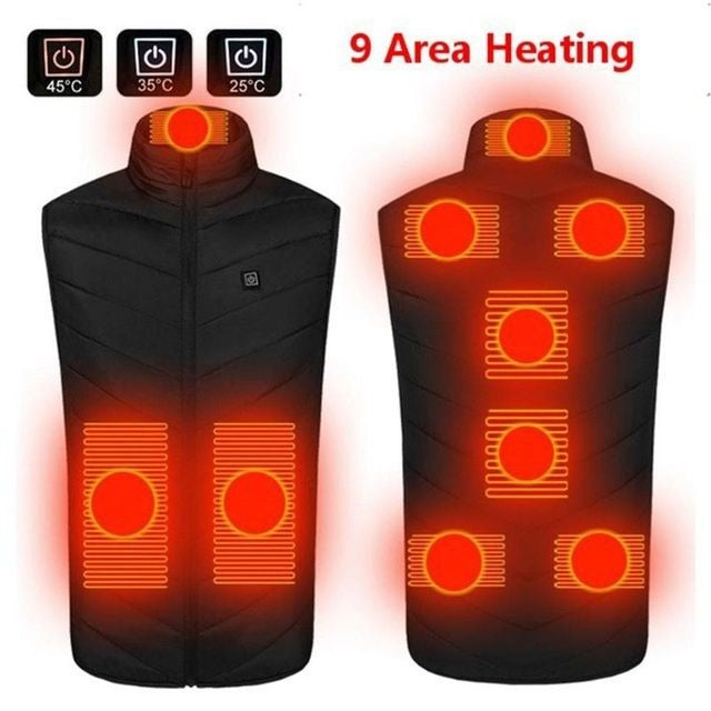 Electric Heated Vest for Men with Adjustable Heating Zones